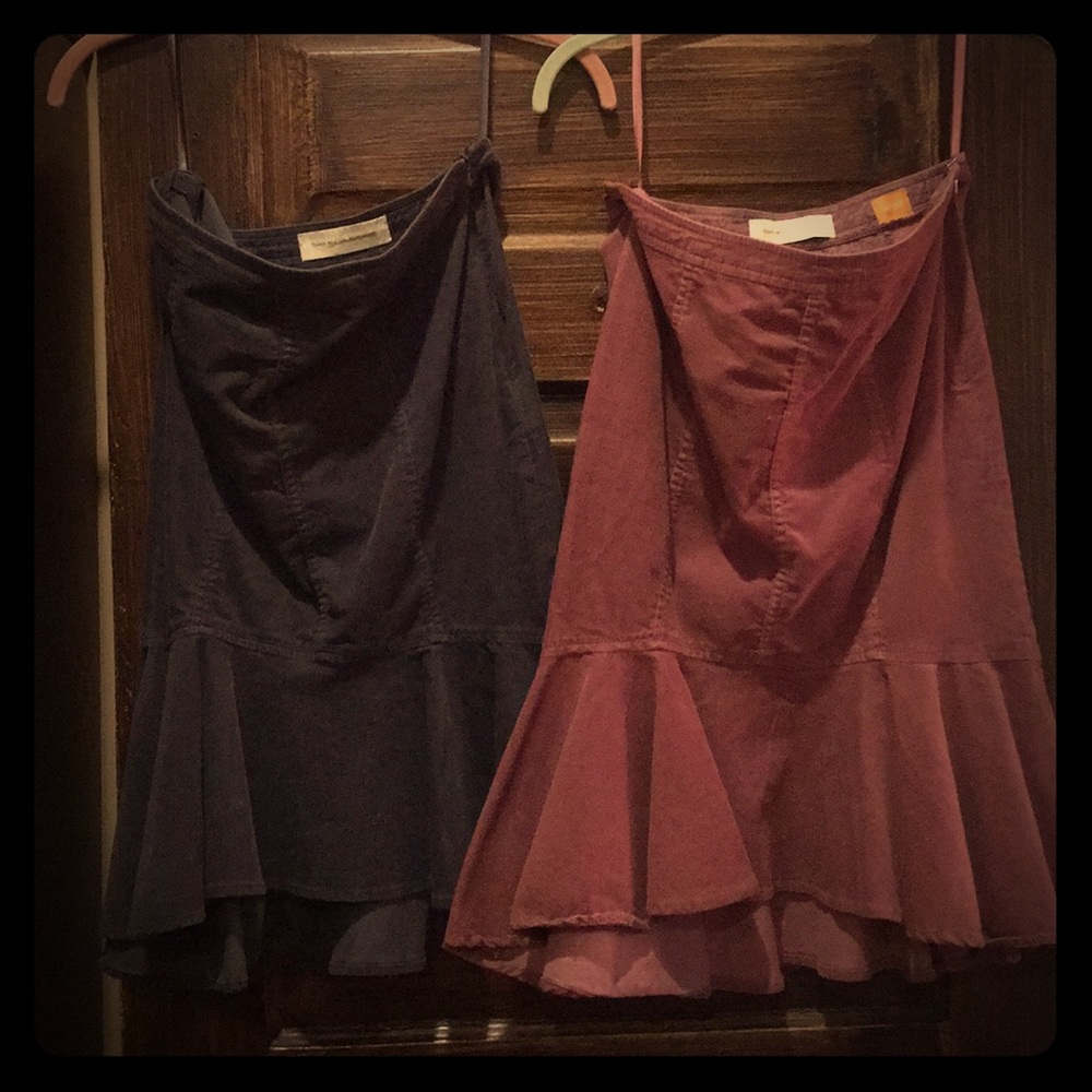 Anthropologie Corduroy Pencil Skirt